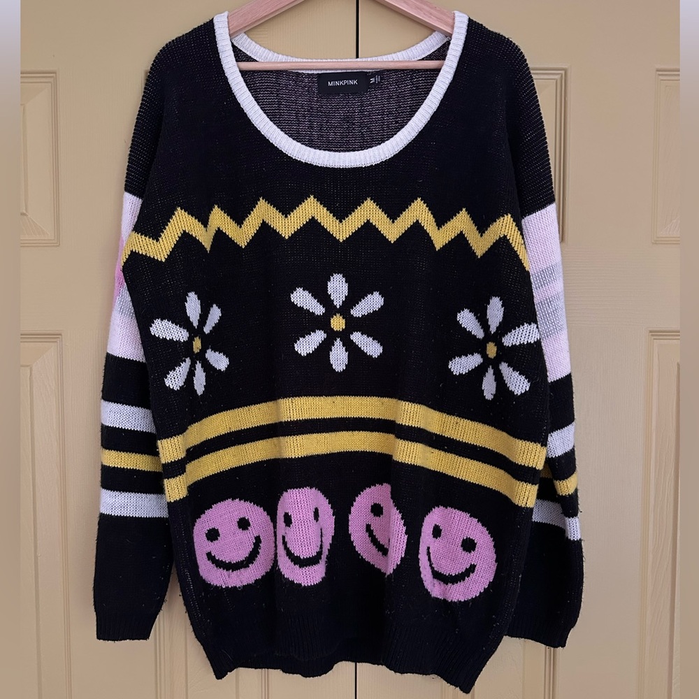 MINKPINK Oversized Graphic Sweater